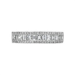 Platinum 1.08ct Diamond Half Eternity Ring