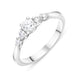 Platinum .19 Diamond .27 5 Stone Diamond Claw Grad Eternity Ring
