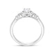 Platinum .19 Diamond .27 5 Stone Diamond Claw Grad Eternity Ring