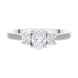 Platinum .59 Diamond .29 3 Stone Diamond Oval Ring Size N.5 GIA FVS1