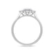 Platinum .59 Diamond .29 3 Stone Diamond Oval Ring Size N.5 GIA FVS1