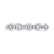 Platinum 0.51ct Diamond Half Eternity Wave Ring