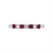 Platinum Ruby Diamond Seven Stone Claw Set Half Eternity Ring