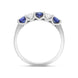 Platinum Sapphire Diamond Five Stone Claw Set Half Eternity Ring