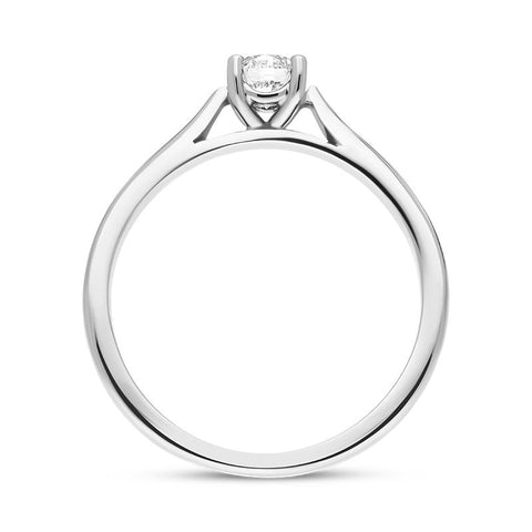 Platinum 0.40ct Diamond Round Brilliant Cut Four Claw Solitaire Ring, FEU-771_3
