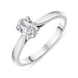 Platinum 0.46ct Diamond Oval Cut Four Claw Solitaire Ring, FEU-2553