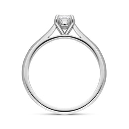 Platinum 0.46ct Diamond Oval Cut Four Claw Solitaire Ring, FEU-2553_3