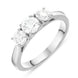 Platinum 1.03ct Diamond Three Stone Ring