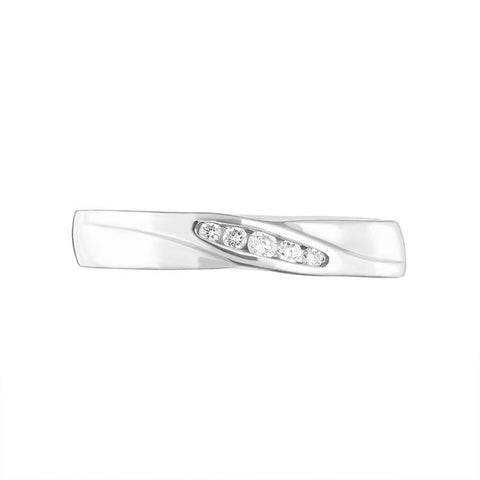 Platinum Diamond Channel Set Band Ring