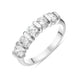 Platinum Diamond Five Stone Bar Set Half Eternity Ring, FEU-2564