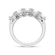 Platinum Diamond Five Stone Emerald Cut Half Eternity Ring, FEU-2548_3