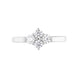 Platinum Diamond Four Stone Cluster Ring, FEU-2519_2