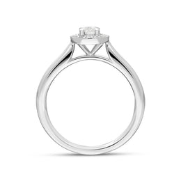 Platinum Diamond Round Brilliant Cut Cluster Ring, FEU-1905_3