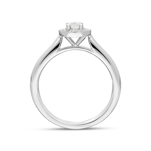 Platinum Diamond Round Brilliant Cut Cluster Ring, FEU-1905_3