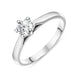 Platinum Diamond Round Brilliant Cut Six Claw Wed Fit Solitaire Ring, FEU-2560