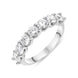 Platinum Diamond Seven Stone Claw Set Half Eternity Ring, FEU-1876