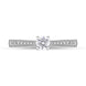 Platinum Diamond Shoulder Set Solitaire Ring, FEU-1330_2