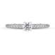 Platinum Diamond Shoulder Set Solitaire Ring, FEU-1904_2