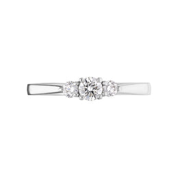 Platinum Diamond Three Stone Ring, FEU-1200_2