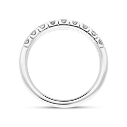 Platinum Diamond Nine Stone Half Eternity Ring, FEU-2470_3