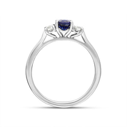 Platinum Sapphire Diamond Oval Cut Three Stone Ring, FEU-1421_3