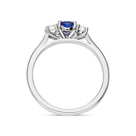 Platinum Sapphire Diamond Three Stone Ring, FEU-2447_3