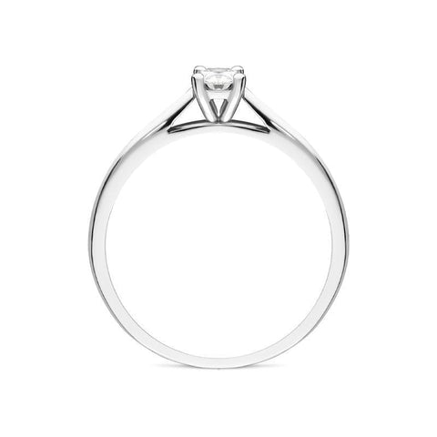 Platinum 0.20ct Diamond Brilliant Cut Solitaire Ring FEU-2078