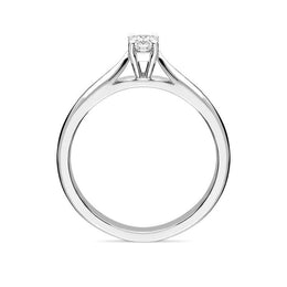 Platinum 0.20ct Diamond Solitaire Ring FEU-2126