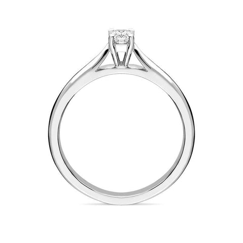 Platinum 0.20ct Diamond Solitaire Ring FEU-2126