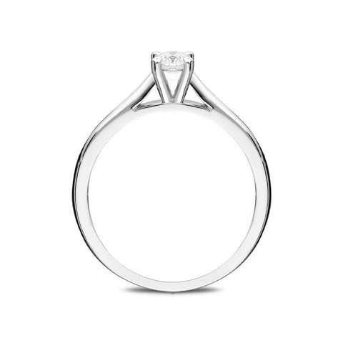 Platinum 0.20ct Diamond Solitaire Ring FEU-2147