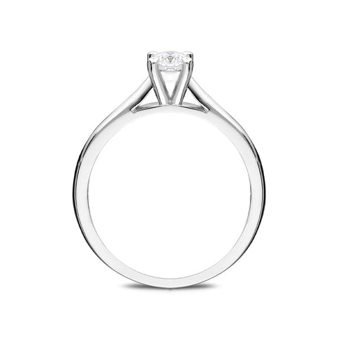 Platinum 0.25ct Diamond Brilliant Cut Solitaire Ring FEU-2052