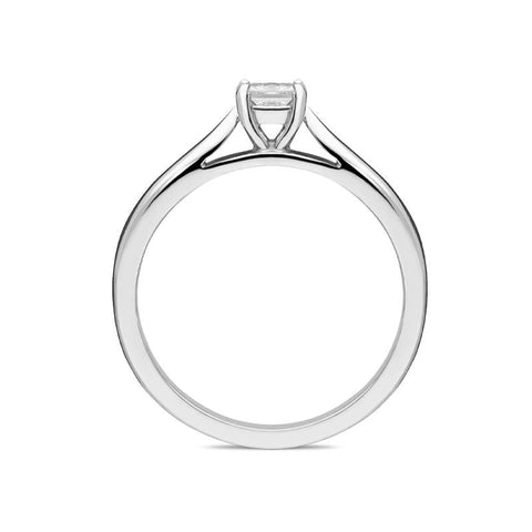 Platinum 0.25ct Diamond Princess Cut Solitaire Ring FEU-2019