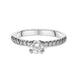 Platinum 0.30ct Diamond Round Brilliant Shoulder Solitaire Ring, FEU-1585.