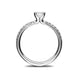 Platinum 0.30ct Diamond Round Brilliant Shoulder Solitaire Ring, FEU-1585.
