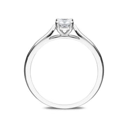 Platinum 0.33ct Diamond Brilliant Cut Solitaire Ring FEU-2046