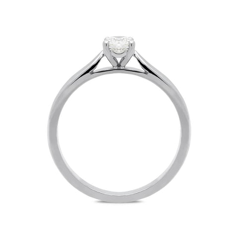 Platinum 0.33ct Diamond Brilliant Cut Solitaire Ring, FEU-767.
