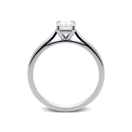 Platinum 0.34ct Diamond Princess Cut Solitaire Engagement Ring, FEU-1546.