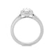 Platinum 0.38ct Diamond Brilliant Cut Cushion Halo Ring, FEU-1245. 