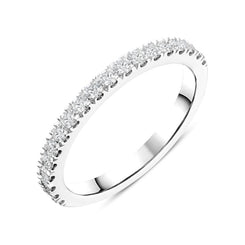 Platinum 0.40ct Diamond Brilliant Cut Half Eternity Ring, FEU-2018.