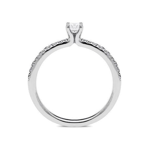 Platinum 0.44ct Diamond Brilliant Cut Ring, FEU-1194.