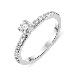Platinum 0.44ct Diamond Solitaire Tulip Ring