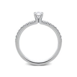 Platinum 0.44ct Diamond Solitaire Tulip Ring, FEU-1630.