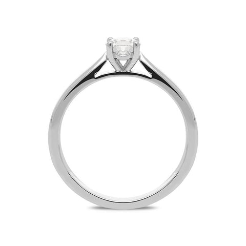 Platinum 0.50ct Diamond Brilliant Cut Solitaire Ring FEU-1635