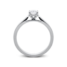 Platinum 0.51ct Diamond Brilliant Cut Solitaire Ring, FEU-1331.
