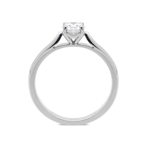 Platinum 0.66ct Diamond Brilliant Cut Solitaire Ring. FEU-1641.