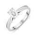 Platinum 0.70ct Diamond Emerald Cut Solitaire Ring. FEU-804.