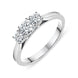 Platinum 0.77ct Diamond Brilliant Cut Trilogy Ring FEU-2059