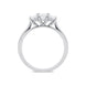 Platinum 0.77ct Diamond Princess Cut Trilogy Ring, FEU-1764.