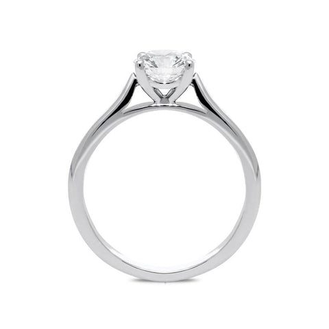 Platinum 0.80ct Diamond Brilliant Cut Solitaire Ring FEU-1829