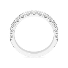 Platinum 0.86ct Diamond Brilliant Cut Half Eternity Ring, FEU-2015.